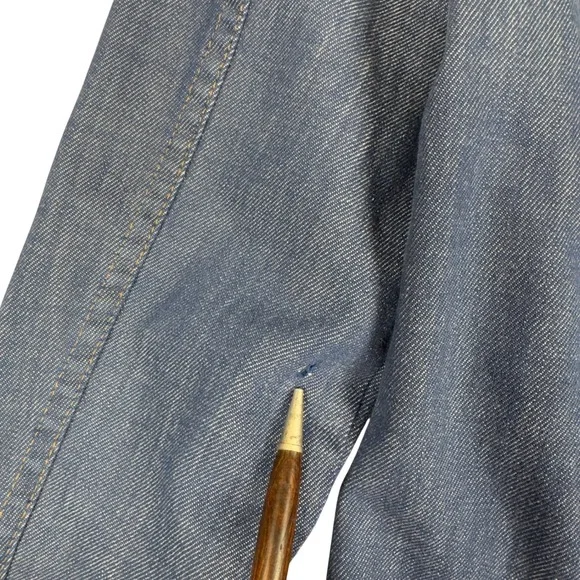 Vintage Wrangler 70s Western Denim Shirt Men's M Blue Pearl Snap USA Made - Picture 6 of 6